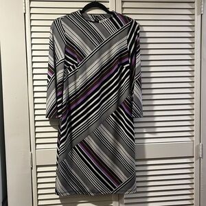 Trina Turk Striped 3/4-Sleeve Mini Dress - XS - NWT